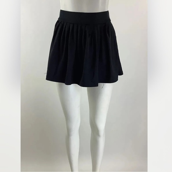 Kate Spade Sz S Pleated Swim Cover Up Skirt Black Nylon Spandex Ultra Mini - Picture 1 of 7